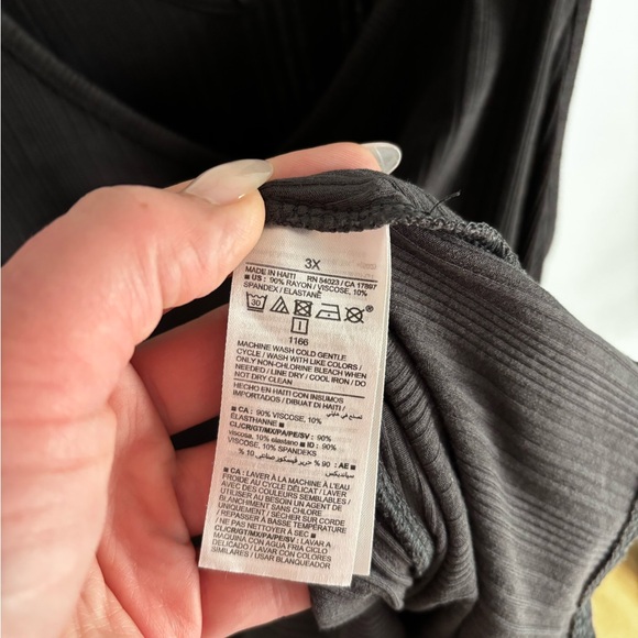 Old Navy Charcoal Gray V-Neck Tank Top Size 3X - Picture 4 of 7